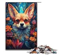 Puzzle 1000 pièces pour Adultes Dessin coloré d'un Chien Chihuahua - Jeu Stimulant Une œuvre d'art adaptée aux Adolescents de 14 Ans et Plus 1000 pièces (38 x 26 cm)