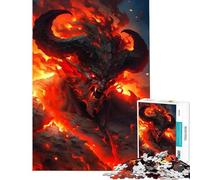 Puzzle 1000 pièces pour Adultes Diablo Balrog et l'enfer de feu Un Jeu Familial Stimulant et précis à partir de 14 Ans (38x52cm)