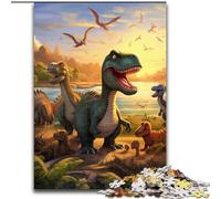 Puzzle 1000 pièces pour Adultes Dinosaur World Jigsaw Activité familiale Amusante, défi cérébral, pour Adolescent (Taille : 26x38cm)