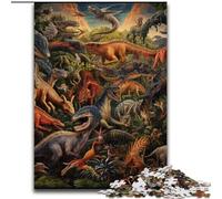 Puzzle 1000 pièces pour Adultes Dinosaur World Jigsaw Activité familiale Amusante, défi cérébral, pour Adolescent (Taille : 50x75cm)