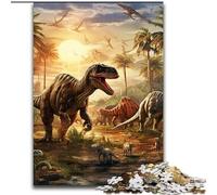 Puzzle 1000 pièces pour Adultes Dinosaur World Jigsaw Activité familiale Amusante, défi cérébral, pour Adolescent (Taille : 26x38cm)
