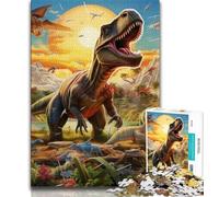 Puzzle 1000 pièces pour Adultes Dinosaur World Jigsaw, Jeux éducatifs, décoration d'intérieur, Convient pour la décoration de Bureau (Taille 75x50cm)