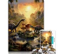 Puzzle 1000 pièces pour Adultes Dinosaur World Jigsaw, Jeux éducatifs, décoration d'intérieur, Convient pour la décoration de Bureau (Taille 75x50cm)