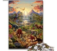 Puzzle 1000 pièces pour Adultes Dinosaur World Jigsaw pour Les Adolescents, Les Couples et Les Amis pour Les Anniversaires, Noël (Taille : 26x38cm)