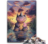 Puzzle 1000 pièces pour Adultes, Dinosaures Mignons, Jeux éducatifs, décoration d'intérieur, Cadeaux Uniques (50x75cm)