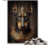 Puzzle 1000 pièces pour Adultes Doberman Pinscher en Bois, idéal pour s'amuser en Famille, se détendre et Offrir des Cadeaux de Vacances 50x75cm Fête d'anniversaire pour Hommes Femmes