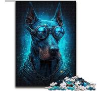 Puzzle 1000 pièces pour Adultes Doberman Pinscher en Bois, pour Noël et Le Nouvel an, Cadeau de Vacances 50x75cm, activité de Jeu familiale captivante