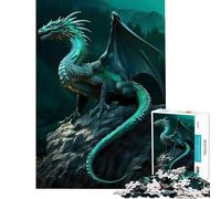 Puzzle 1000 pièces pour Adultes Dragon Ancien de la Terre Verte Jeu Relaxant et éducatif pour Un Père Noël Secret Décoration Parfaite (Dimensions 50x75cm)