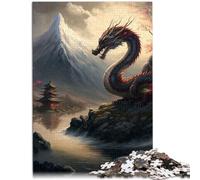 Puzzle 1000 pièces pour Adultes Dragon Asiatique Jeu Stimulant Puzzles 26x38cm Jeu Stimulant et Jeu en Famille pour Les 14 Ans et Plus
