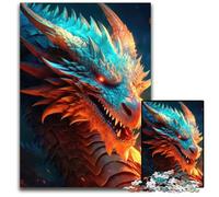 Puzzle 1000 pièces pour Adultes Dragon Bleu Puzzles pour la décoration intérieure Entraînement cérébral Cadeaux de Vacances 1000 pièces (75 x 50 cm)