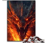 Puzzle 1000 pièces pour Adultes Dragon Burning Jigsaw Cadeau DIY Amusant Convient pour la décoration de la Maison, du Salon ou du Bureau (Taille : 26x38cm)