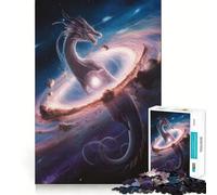 Puzzle 1000 pièces pour Adultes Dragon céleste dans nébuleuse Cosmique Découpe précise Jeu de réflexion et de détente Cadeau Artistique de Noël (38x52cm)
