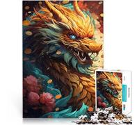 Puzzle 1000 pièces pour Adultes Dragon Chinois Difficile à réaliser mais Amusant et Humoristique Jeu de défi Unique 38x52cm