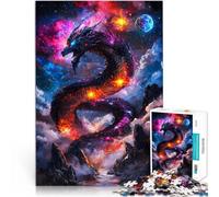 Puzzle 1000 pièces pour Adultes Dragon Cosmique Difficile à réaliser mais Amusant et Humoristique Une œuvre d'art 38x26cm