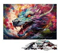 Puzzle 1000 pièces pour Adultes Dragon dans l'univers Puzzle Décoration Murale Cadeaux d'anniversaire Art Mural 1000 pièces (75 x 50 cm)