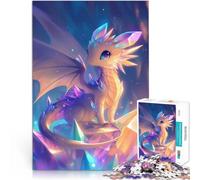 Puzzle 1000 pièces pour Adultes Dragon de Cristal Jouets éducatifs d'apprentissage Chaque pièce est Unique - Jeu Familial Stimulant et Amusant 52x38cm