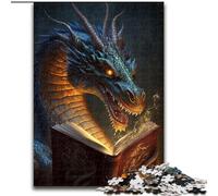 Puzzle 1000 pièces pour Adultes Dragon de feu au Paradis Puzzle en Carton, Jeu Familial interactif, décoration d'intérieur DIY, défi cérébral, Cadeau 1000 pièces(26x38cm)