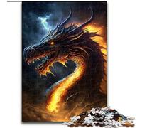Puzzle 1000 pièces pour Adultes Dragon de feu au Paradis : Un Casse-tête Stimulant, Une activité familiale, Une décoration intérieure, Un Cadeau de Noël (Taille : 26x38cm)
