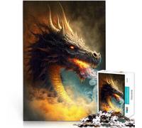 Puzzle 1000 pièces pour Adultes Dragon de feu Ciel Jouet éducatif 26x38cm Soulagement du Stress Séjour Passer Le Temps