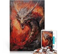 Puzzle 1000 pièces pour Adultes Dragon de la tempête Jeu Familial Anti-Stress Défi Difficile Anniversaire et Cadeaux Uniques 75x50cm