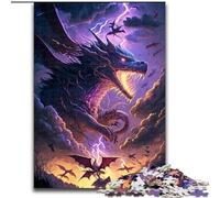 Puzzle 1000 pièces pour adultes Dragon fantastique cosmique en bois,ce qui en fait un excellent cadeau pour s'amuser en famille 50x75cm pour un cadeau d'anniversaire,de vacances,de Noël ou d'Halloween