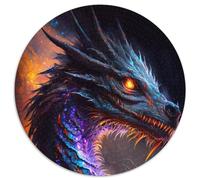 Puzzle 1000 pièces pour Adultes Dragon Foudre 1000 pièces Puzzle Rond pour Adultes 1000 pièces Casse-tête à Faire soi-même, Jeu Familial idéal ou Cadeau décoratif 1000 pièces (67,5x67,5cm)