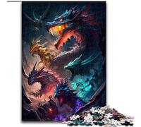 Puzzle 1000 pièces pour Adultes Dragon Group en Bois, pour Noël et Le Nouvel an, Cadeau de Vacances 50x75cm pour Un Jeu interactif en Famille