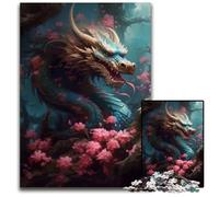 Puzzle 1000 pièces pour Adultes Dragon Japonais Cerise Puzzlesun cassetête Stimulant pour Les Adolescents Une soirée de Jeux en Famille Amusante 1000 pièces (38 x 26 cm)