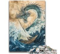 Puzzle 1000 pièces pour Adultes, Dragon Japonais, Jouets éducatifs, Anti-Stress, Collection d'artistes, Beaux-Arts, 26x38cm
