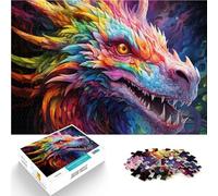 Puzzle 1000 pièces pour Adultes Dragon Jouet éducatif intellectuel décompressant 26x38cm Soulagement du Stress Staycation Tuer Le Temps
