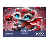 Puzzle 1000 Pièces pour Adultes Dragon Mignon Créature Mythique 70x50cm/1000pcs Jeu D'Intelligence