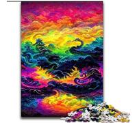 Puzzle 1000 pièces pour Adultes Dragon Nuages Puzzle Carton pour Adultes Taille 38x26cm Soirée de Jeux en Famille, œuvres d'art décoratives à Faire soi-même