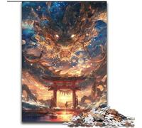Puzzle 1000 pièces pour adultes Dragon Torii Gate Puzzles pour adultes,1000 pièces Parfait pour la décoration de la maison et du bureau,les fêtes,les anniversaires et les cadeaux de vacances (50x75cm)