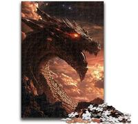 Puzzle 1000 pièces pour Adultes Dragon Volant Fantastique pour Les 14 Ans et Plus Défi éducatif Activités Amusantes à la Maison, Cadeaux d'anniversaire, Cadeaux de Voyage 50x75cm