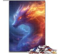 Puzzle 1000 pièces pour Adultes Dragons dans Les Nuages, Puzzle en Bois, Jeu Familial interactif, décoration d'intérieur à Faire soi-même, Casse-tête Stimulant, 1000 pièces(50x75cm)