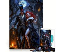 Puzzle 1000 pièces pour adultes du Baron Samedi - Puzzle d'art découpé avec précision - Jouet de réflexion intelligent - Jeu de relaxation (50 x 75 cm)