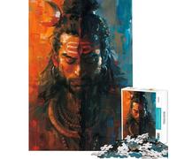 Puzzle 1000 pièces pour Adultes Dualité de Shiva Jeu éducatif d'assemblage Décoration Murale Convient aux Personnes de 14 Ans et Plus (38x52cm)