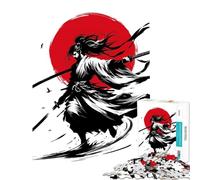 Puzzle 1000 pièces pour Adultes Duel de samouraïs au Coucher du Soleil Jeu éducatif et Stimulant Amusant et Humoristique (Dimensions 38x52cm)