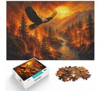 Puzzle 1000 pièces pour Adultes, Eagle Soaring Over Forest | Comme idée cadeau de Noël : ce puzzle 1000 pièces adulte apporte un puzzle classique aux loisirs du Nouvel An.