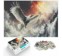 Puzzle 1000 pièces pour Adultes, Eagle Soaring Over Turbulent Waters | Pour le passage au Nouvel An : ce puzzle adulte 1000 pièces propose un défi plus long pour les journées d'hiver.