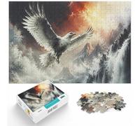 Puzzle 1000 pièces pour Adultes, Eagle Soaring Over Turbulent Waters | Pour un loisir sans écran : ce puzzle adulte 1000 pièces apporte un défi classique aux moments de détente.