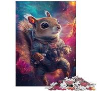 Puzzle 1000 pièces pour Adultes Écureuil dans l'espace Idée Cadeau Originale pour Adolescents Idéal pour Passer Le Temps à la Maison Liste de souhaits avec Le Père Noël Cadeau d'anniversaire Unique