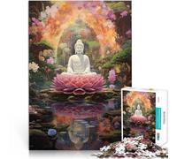 Puzzle 1000 pièces pour Adultes Éducatif ES “Bouddha - Réflexions Zen” Fait de Bois，pour Les 14 Ans et Plus Accueil Jeux éducatifs Jouets DIY Cadeau d'anniversaire de Noël。Taille：50x75cm