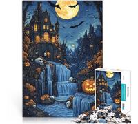Puzzle 1000 pièces pour Adultes Éducatif ES Citrouille fantasmagorique et effrayante ,pour et à partir de 14 Ans et Plus Défi Difficile Anti-Stress Convient pour la décoration de Bureau。