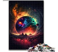 Puzzle 1000 pièces pour Adultes Effondrement des planètes Puzzle en Bois, activité éducative pour Les compétences cognitives Amélioration des compétences cognitives 1000 pièces(50x75cm)