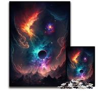 Puzzle 1000 pièces pour Adultes Effondrement des planètes Puzzle pour Adultes Idéal pour Les Amoureux, Cadeau Parfait pour Noël, Nouvel an, Saint-Valentin 26x38cm/10,23x14,96 Pouces