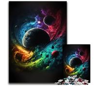Puzzle 1000 pièces pour Adultes Effondrement des planètes Puzzle pour Adultes Idéal pour Les Amoureux, Cadeau Parfait pour Noël, Nouvel an, Saint-Valentin 50x75cm/19,68x29,52 Pouces