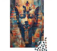 Puzzle 1000 Pièces pour Adultes Egyptian Pharaoh Statue Puzzle Adulte - Jeux Relaxants - Course De Vitesse Manuelle - Cadeau d'anniversaire Unique 70x50cm/1000pcs