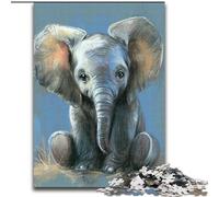 Puzzle 1000 pièces pour Adultes, éléphant Aquarelle, Anti-Stress, défi Difficile, Cadeaux du Père Noël Secret, à partir de 14 Ans (Taille 50x75cm)