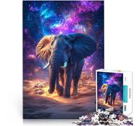 Puzzle 1000 pièces pour Adultes Éléphant Cosmique dans Un Paysage Spatial Casse-tête pour Cadeau d'œuvre d'art 52x38cm
